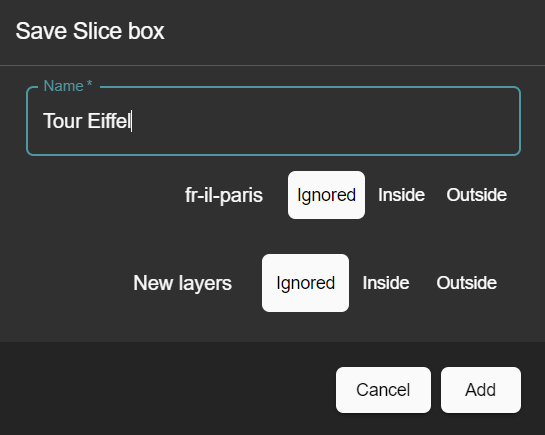 Configuring a new slicing box.